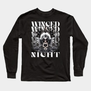 DARK GOTHIC WINGED NIGHT, DARK ANGEL OF NIGHT Long Sleeve T-Shirt